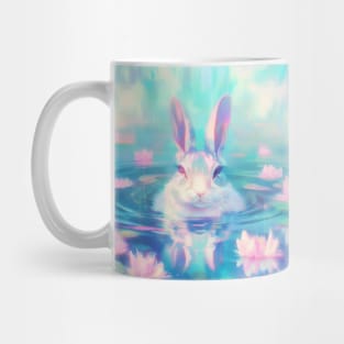 Water Rabbit Lotus Monet Mug